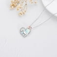 thumbnail image 3 of Dorunmo Mama Bear Necklace with 1 Cub 925 Sterling Silver Polar Bear Love Heart Pendant Mothers Day Jewelry Gifts for Women Mother (Opal), 3 of 6
