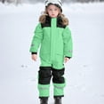 thumbnail image 6 of AWZXDE Kids Ski Jackets and Pants Set Windproof Leisure Snowsuit Warm Winter Snowboarding Insulated Coat Support to evryday Green,4-5 Years, 6 of 8