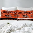 thumbnail image 4 of Erosebridal Sports Bed Sheets Full Teens, American Football Bedding Full Size, Black Orange, Cincinnati, 4-Piece (Top Sheet, Fitted Sheet, Pillowcase), 4 of 6