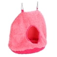 thumbnail image 3 of Hamaca de felpa para loros de invierno, acogedora casa nido colgante para pájaros domésticos (rosa), 3 of 10