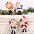 thumbnail image 4 of Small Santa Claus Standing Pose Doll Stand Articles Christmas Doll Pendant Pose Resin Santa Claus Decor Practical, 4 of 6