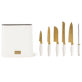 thumbnail image 4 of Thyme & Table 7-Piece Knife Block Set, Cream, 4 of 8