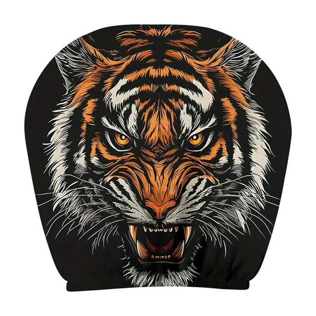 Vwrxbz Car Headrest Cover Funny Print Universal Stretchy Seat Headrest Protector Single Automotive Accessory