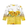 thumbnail image 4 of CCRFTGI Cute Shirts for Girls Size 10-12 Summer 3/4 Sleeve Sunflower Graphic Printed Tee Tops Trendy Soft Lightweight Clothes for Teen Girls Crew Neck Shirts Ginger 9-10 Years, 4 of 4