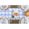 thumbnail image 3 of yuboo Light Blue Buffalo Check Table Runner,Rustic Plaid Table Cloth Farmhouse Style for Picnic Outdoor or Indoor Parties Thanksgiving Birthday Home Table Decorations,72 Inches Long, 3 of 7