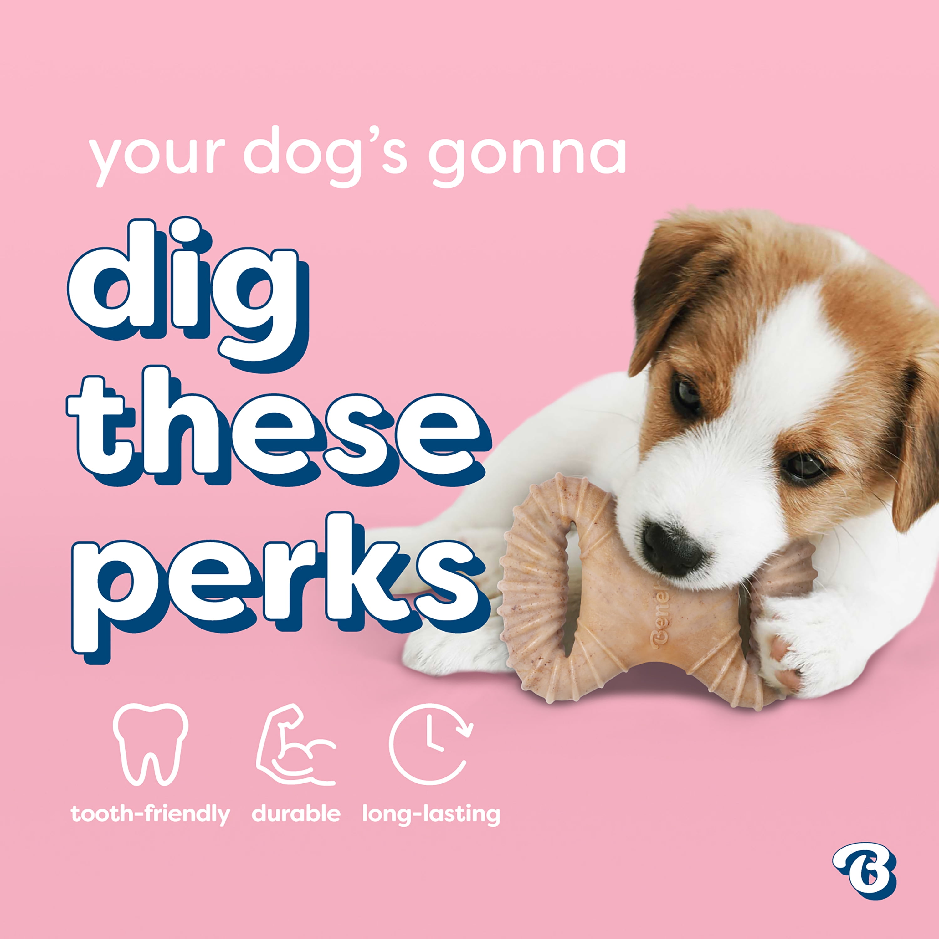 Benebone Essentials Puppy 2-pack Wishbone & Dental Chew Bacon Tiny