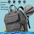 thumbnail image 6 of Diaper Bag Backpack, Portable Baby Bag Include Insulated Pocket, 3 In 1 Multi-Functional Travel Baby Diaper Bag with Diapers Changing Pad - Gray, 6 of 6