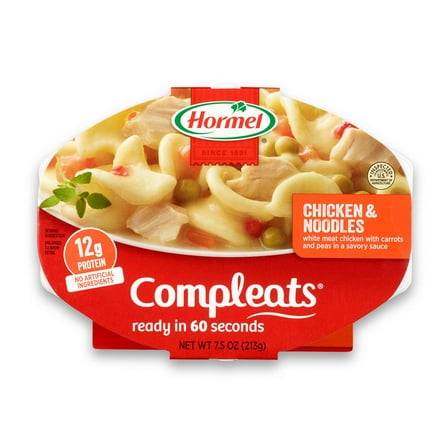 HORMEL COMPLEATS Chicken & MMF7 Noodles Microwave Tray, 7.5 Ounces (Pack of 7)