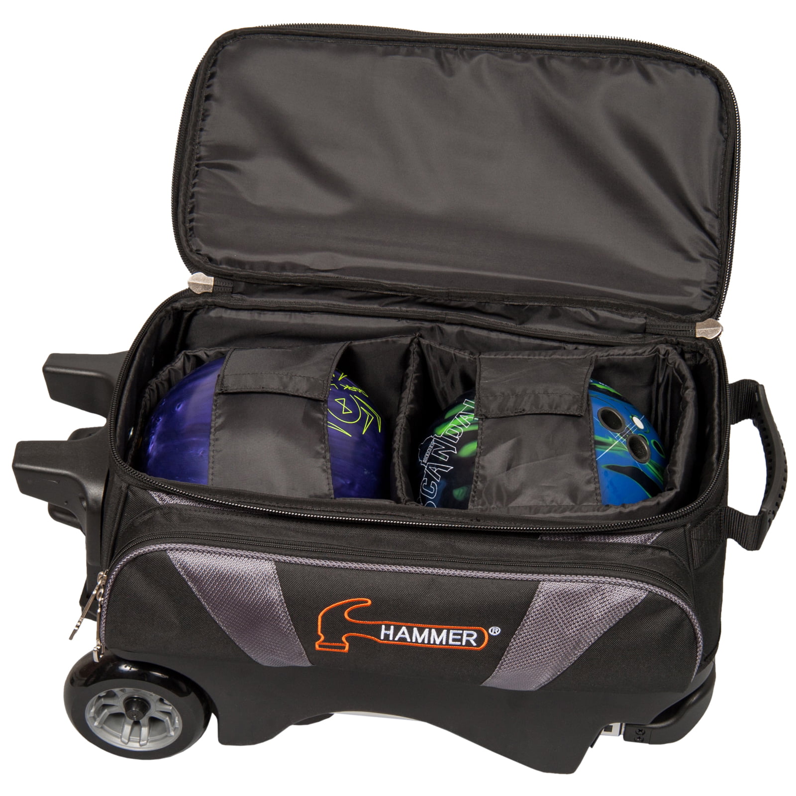 Hammer Premium Deluxe Double Tote Black Carbon Bowling Bag 