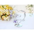 thumbnail image 2 of Matashi Chrome Plated Silver Love Tabletop Ornament with Purple & Lavender Crystals Home Décor, 2 of 4