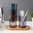 thumbnail image 3 of Simple Bathroom Wash Toothbrush Cup Solid Color Transparent Couple Toilet Brushing Teeth Mouthwash Cup Bathroom Supplies, 3 of 4