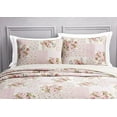 thumbnail image 2 of Chezmoi Collection 3-Piece Pre-Washed Printed Rosy Floral Patchwork Cotton Quilt Set, 2 of 8