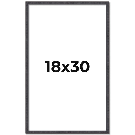 18x30 Rustic Brown Real Wood Picture Frame Width 0.75 inches | Interior Frame Depth 0.5 inches |