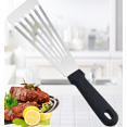 thumbnail image 3 of Fish Spatula,Stainless Steel Fish Turner, Professional Easier For Flipping, Frying & Grilling, Sturdy Kitchen Steak Spatula, 3 of 4