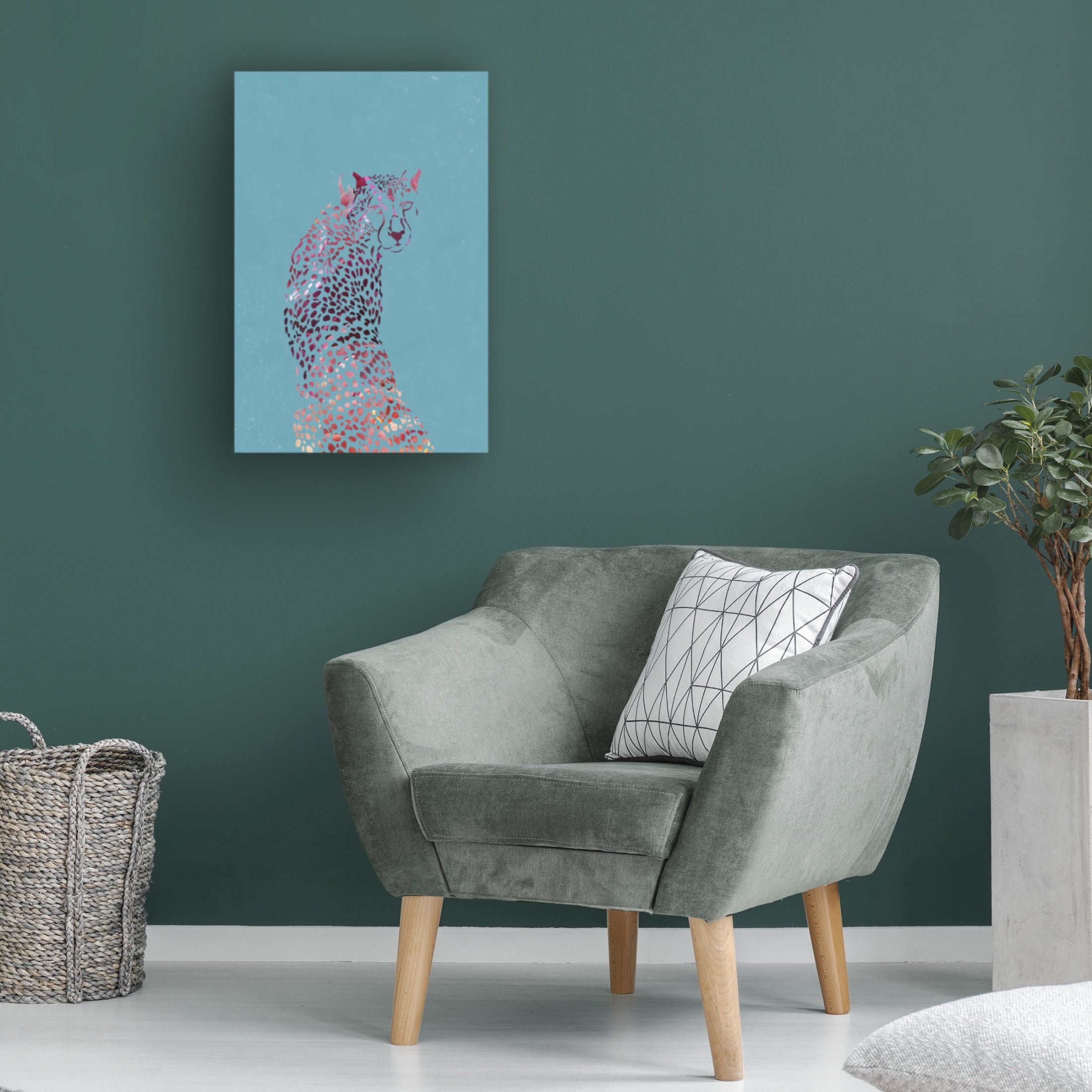 Trademark Fine Art Sarah Manovski Abstract Cheetah Canvas Wall Art
