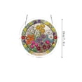 thumbnail image 2 of Lypsnake Acrylic Suncatchers Window Hanging, Vibrant Mixed Wildflower Bouquet with Colorful Border Stained Glass Ornament, Decorative Pendant for Home Garden Patio Window Wall Living Room Decor, 2 of 6