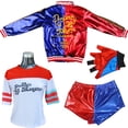 thumbnail image 2 of Conjuntos de anime Disfraces de Harley Girl Quinn Cosplay para adultos Equipo suicida Camiseta de monstruo Chaqueta para adultos Guantes Traje, 2 of 5