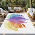 thumbnail image 2 of Purple Orange Leaves Outdoor Rug for Patio/Deck/Porch, Non-Slip Large Area Rug 5 x 7 Ft, Modern Summer Botanical Leaf Indoor Outdoor Rugs Washable Area Rugs, Reversible Camping Rug Carpet Runner, 2 of 8