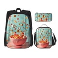 thumbnail image 1 of Fotbe Floating Colorful Cereal Set Escolar 3 en 1 para Niños - Mochila Duradera con Lonchera Aislante y Estuche para Lápices - Mochila Escolar para Niños y Niñas, 1 of 7