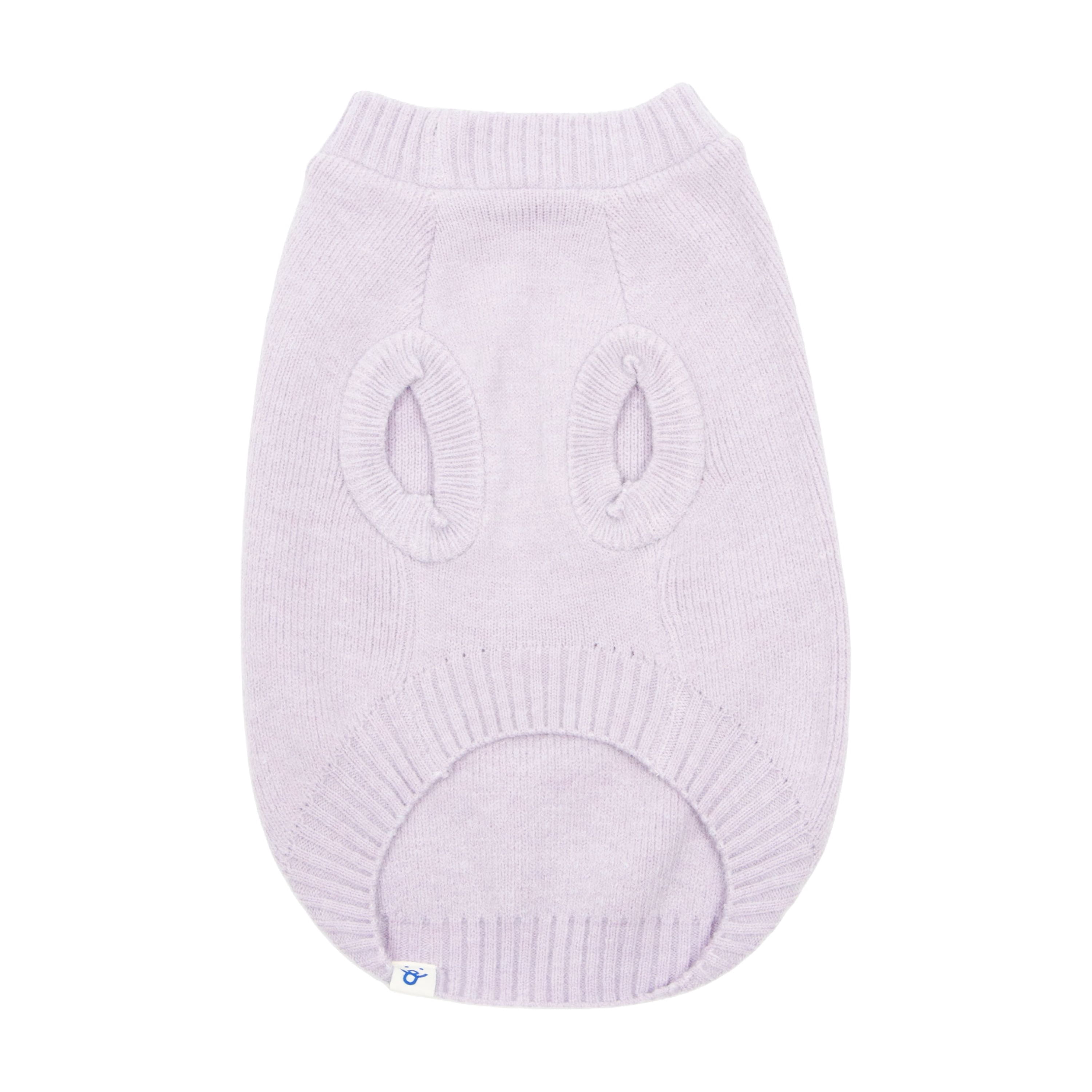 Oodles Iridescent Heart Fall Dog Sweater, Purple, Medium