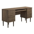 thumbnail image 2 of Modway Render Particleboard and Laminate Office Desk in Walnut, 2 of 9