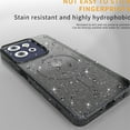 thumbnail image 4 of Allytechgroup Glitter Case for Moto G Power (2025) [Support Wireless Charging], Slim Military Grade Drop Protection Non-Slip Anti-Yellowing Anti-Scratch Bling Translucent Case for Women Men, Black, 4 of 5