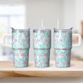 thumbnail image 2 of 20OZ Flamingo Cup with Handle Durable Insulated Tumbler Gifts for Women Flamingo Lovers Suitable for Birthday Christmas Occasions Daily Drinks, 2 of 6