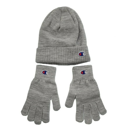 Champion Marled Beanie and Glove Set - CM5-0288 (Medium Grey 030)