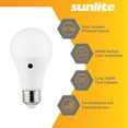 thumbnail image 4 of Sunlite LED Dusk to Dawn A19 Light Bulb, 9 Watts, 800 Lumens, Medium E26 Base, Non Dimmable, 5000K Daylight, 3 Pack, 4 of 7