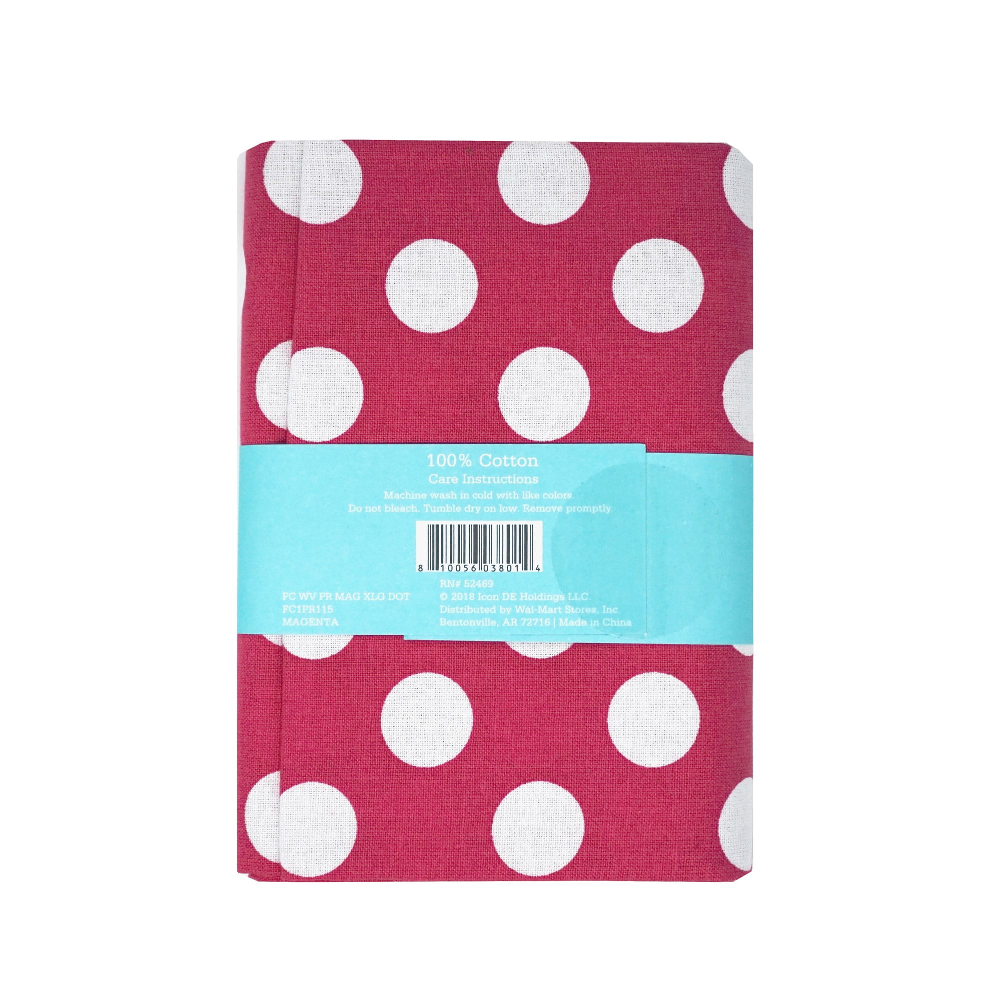 Waverly Inspirations 1 Yard Precut 100% Cotton Prints Fabric Big Dot Pink 44" Wide for Quilting & Sewing