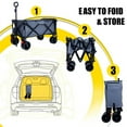thumbnail image 3 of Heavy-Duty 400LB Foldable Utility Wagon with All-Terrain Wheels & Expandable Bed, Waterproof Collapsible Cart for Beach, Camping, Gardening, Multi-Purpose Outdoor Use, 3 of 25