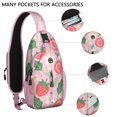 thumbnail image 2 of Strawberry Sling Bag for Women Men Travel Sling Bag Sling Backpack for Outdoor Activities Gym Shoulder Bag Gym Sports Travel Hiking Daypack, 2 of 6