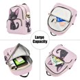 thumbnail image 5 of JIALIOU Mini Backpack Purse for Women Quilted Casual Daypack Small Travel Shoulder Bag, Lovely Cat Wear Bow Tie, 5 of 7