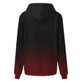 thumbnail image 5 of UAMVSH Womens Hoodies Casual Fall Long Sleeve Drawstring Hooded Sweatshirts with Pockets Loose Fit Gradient Color Trendy Pullover Tops(3X-Large,Wine 3), 5 of 5