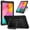 Black, variant on For Samsung Galaxy Tab A10.1 T510 Contrast Color Shockproof Robot Silicone PC Case with Holder