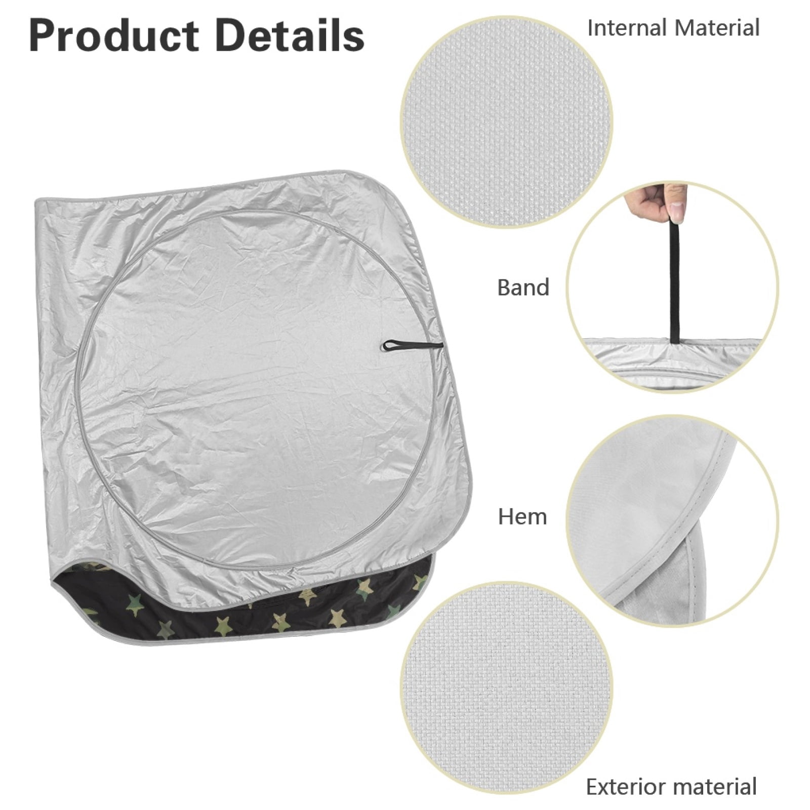 Jeiento Camouflage Peak Car Windshield Sun Shade Foldable Automotive Front Window Sunshade Protector Heat and UV Rays That Keeps Vehicle Cool Universal Vehicle Accessories