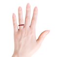 thumbnail image 4 of ANGARA Natural Half Eternity Five Stone 3 ct Ruby Wedding Band in 14K Rose Gold for Women (Size-5mm) | July Birthstone, Birthday, Anniversary, Jewelry Gift for Women | Natural Ruby Ring, 4 of 9