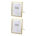 thumbnail image 2 of Justharion Nordic Metal Glass Photo Frame Crafts Bedroom Home Decors Desktop M Golden 2Set, 2 of 6