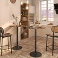 thumbnail image 3 of BOBOKY Bistro Pub Table Round Bar Height Cocktail Table Metal Base MDF Top Obsidian 23.8-Inch Top, 39.5-Inch Height (1 - Pack)Faux Marble, 3 of 8