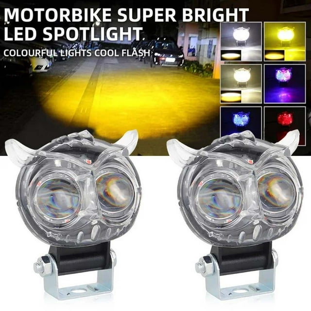 BTOER Motorcycle Spotlights Headlights Work Light Owl Driving Fog Lights for Car Truck