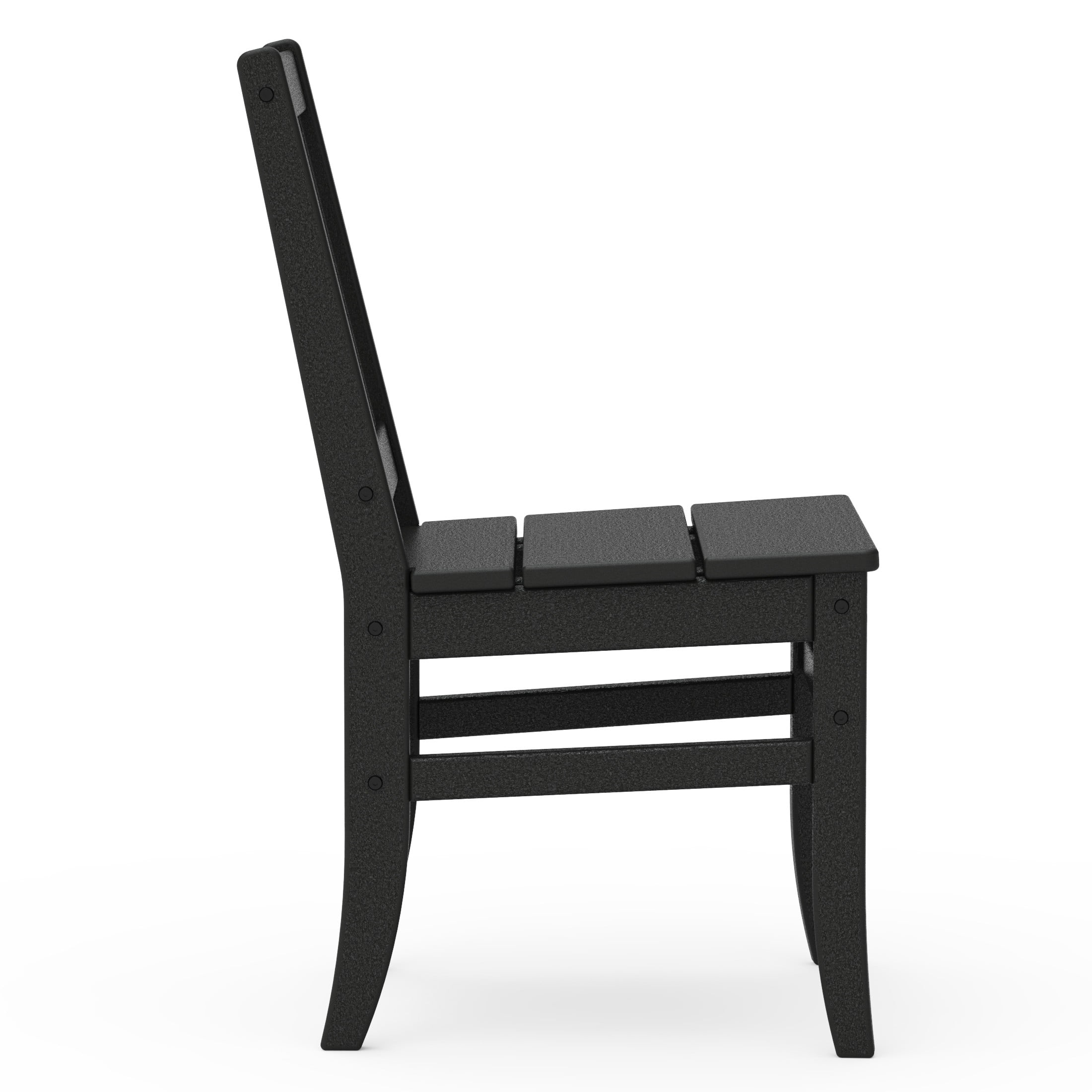 Better Homes & Gardens by POLYWOOD Southlake Outdoor Dining Side Chair (2 Chairs), All-Weather HDPE, Patio Seat, Black