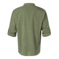 thumbnail image 5 of XIAOCHA Mens Solid Henley Long Sleeve Shirt Relaxed Fit Pocket Beach Casual Tops, 5 of 5