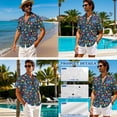 thumbnail image 4 of Whosucclay Pineapple Hibiscus Palm Tree Boat Print Matching Hawaiian Holiday Outfit Set Men Button T-Shirts and Women Sleeveless Sundresses Dress 2026 Spring Long Midi Dress Travel Outfit, S, 4 of 7