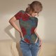 thumbnail image 3 of Balery Ladybug Body de cuello redondo de manga corta para mujer Tops de manga corta Tops básicos-Large, 3 of 7