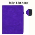 thumbnail image 4 of Fire 7 inch 12th Gen 2022 Case with Pencil Holder, Allyetch Embossed Mandala PU Leather Flip Folio Anti-Slip Stand Card Slots Wallet Cover for Kindle Fire 7 2022(12th Gen), Purple, 4 of 5