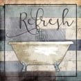 thumbnail image 2 of Grey, Jace 12x12 Black Ornate Wood Framed with Double Matting Museum Art Print Titled - Refreshed Wooden Bath, 2 of 4