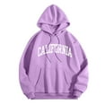 thumbnail image 3 of California Hoodies for Women Fall Winter Long Sleeve Graphic Hooded Sweatshirt with Pockets Pullover Tops, 3 of 4