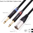 thumbnail image 4 of Dual 1/4 Inch to XLR Male Y Splitter Cable, Microphone Audio Conversion Adapter Cord, for Splitting or Combining Sound , for Mixer,, 4 of 8