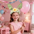 thumbnail image 2 of CoreLiving Shiny Glitter Bunny Ears Hairband with Colorful Ribbon Non Slip Headbands for Women Easter Day Party Decoration Theme Accessory, 2 of 7