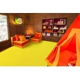 thumbnail image 2 of Fun Rugs KD Rectangle Bright Yellow Nylon Kids Rug, 2 of 2